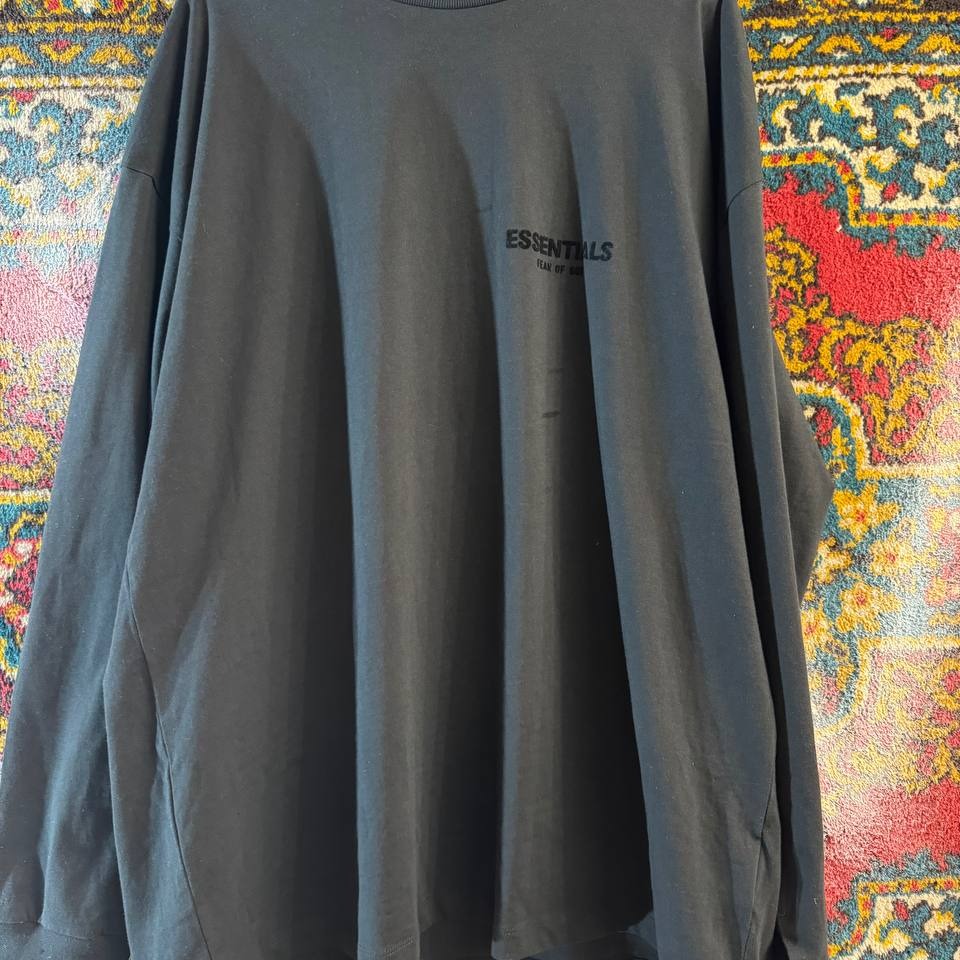 Свитшот Fear of God Essentials FW21 Ls Tee Stretch Limo Logo
